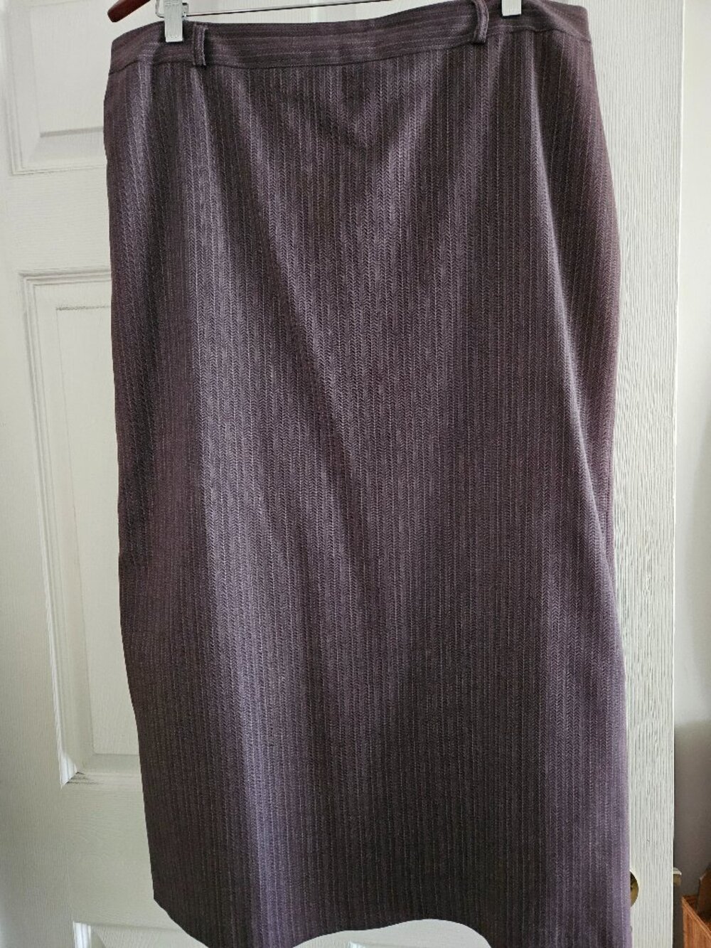 Purple Woolen Stripped Skirt